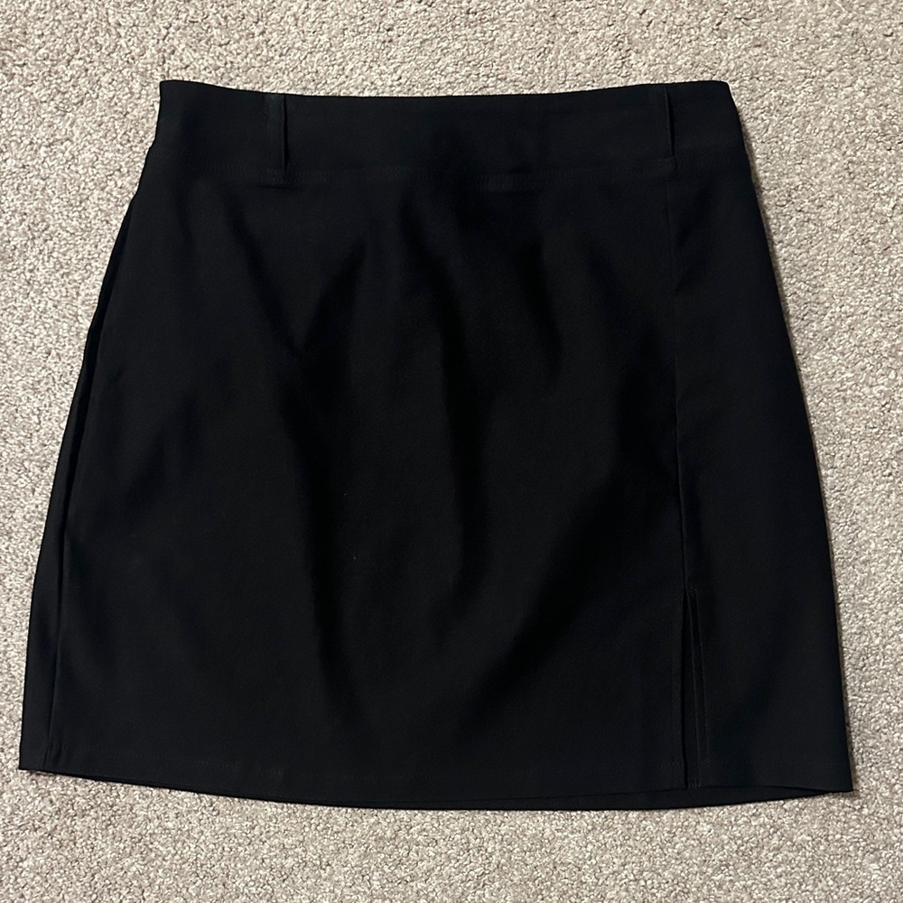 Amazon black mini skirt with side slit